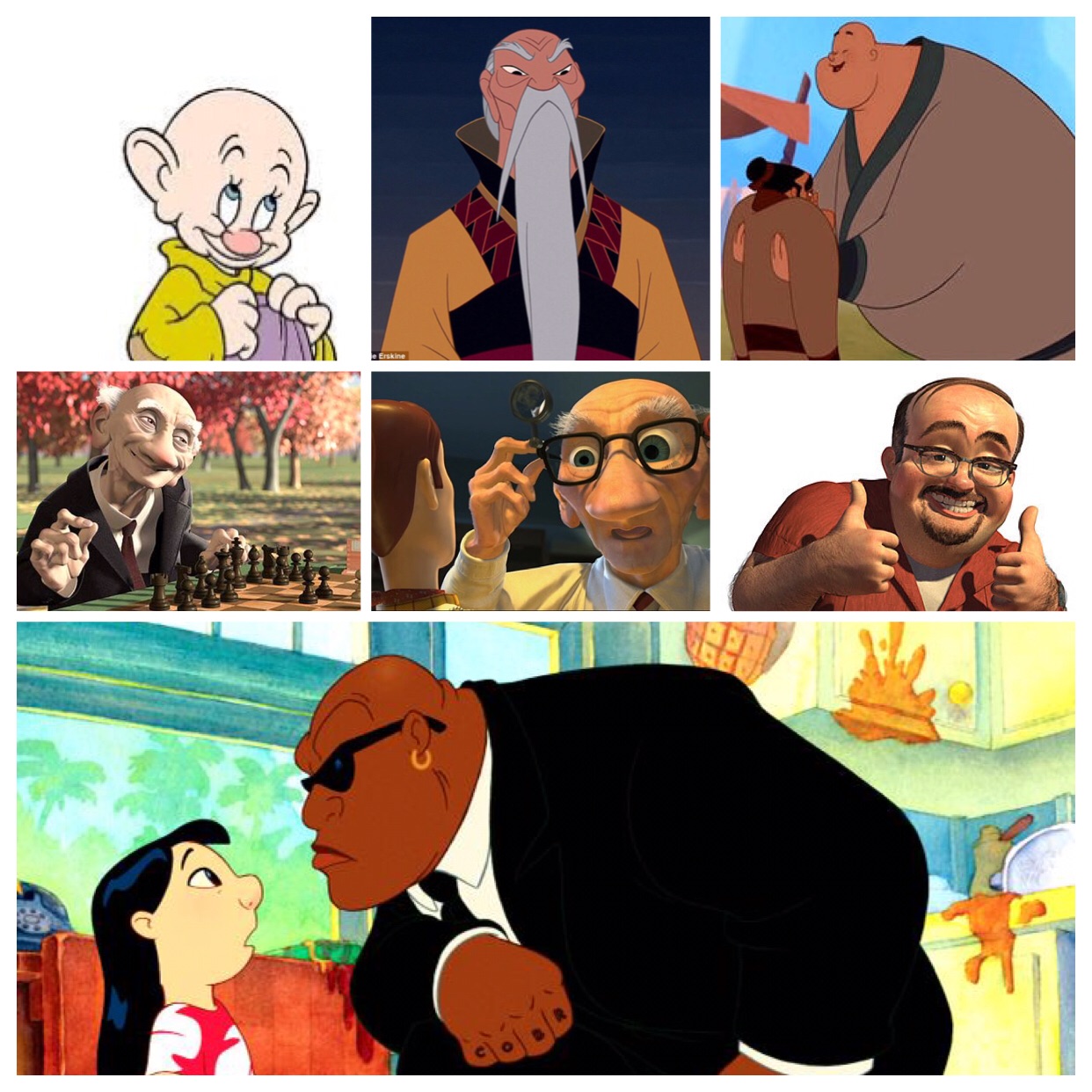 Bald pixar characters