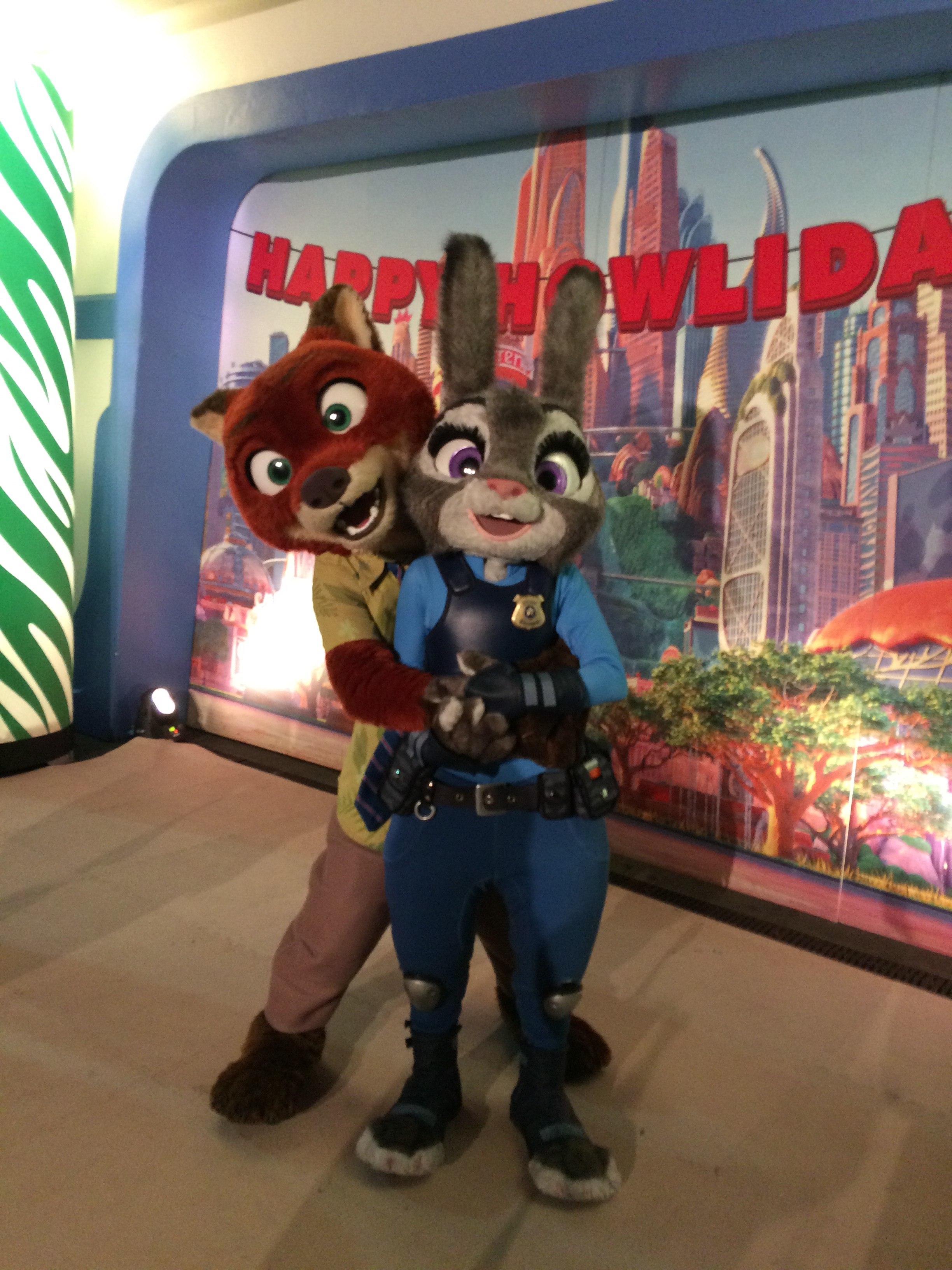 Picture with Officer Judy Hopps and Nick Wilde :) from the Christmas Party  #MagicKingdom #WDW #MVMCP - Disneyland Lounge